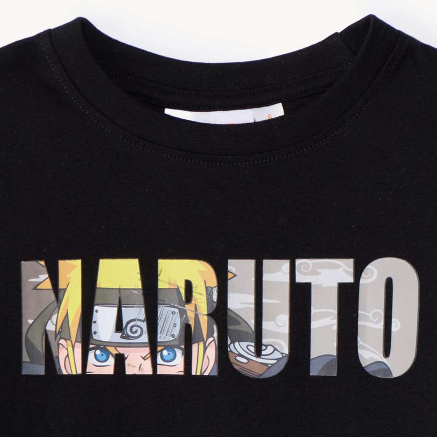 T-shirt manches longues uni print Naruto pour garçon  