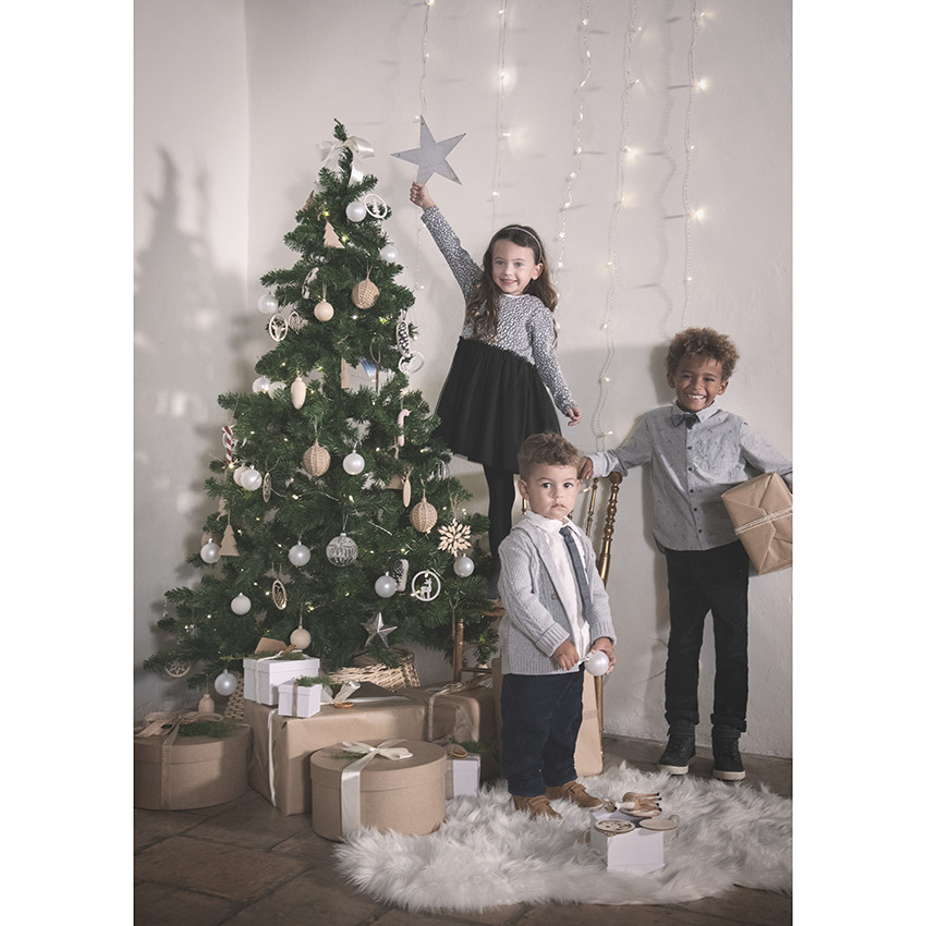 Γιορτινό φόρεμα effet 2 σε 1 με σχέδιο léopard για κορίτσι 