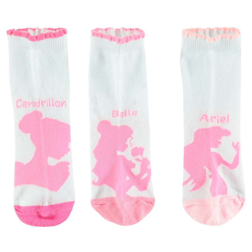 Σετ 3 ζευγάρια κάλτσες με μοτίβο πριγκίπισσες της Disney  