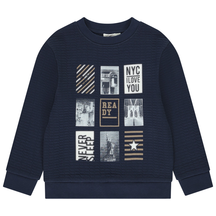 Φούτερ πλεκτό με φαντεζί σχέδιο για αγόρι 