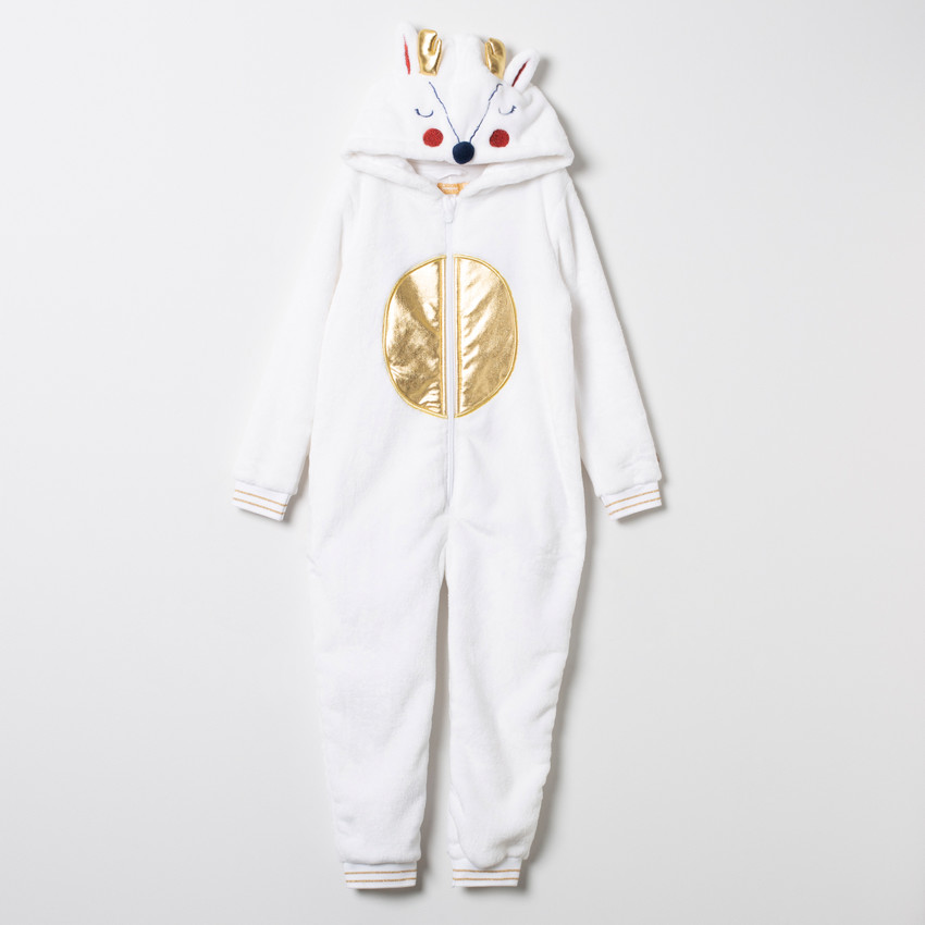 Surpyjama en sherpa motif renne à oreilles en relief 