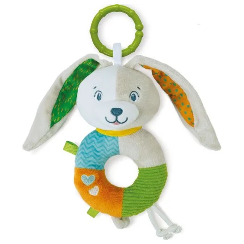 Baby Clementoni For You Βρεφικό Παιχνίδι Κουδουνίστρα Μαλακό Λαγουδάκι Για 0+ Μηνών 
