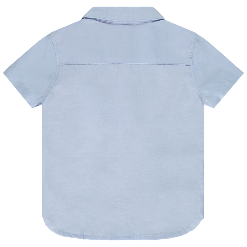 Πουκάμισο κοντομάνικο μονόχρωμο για μωρό αγόρι 