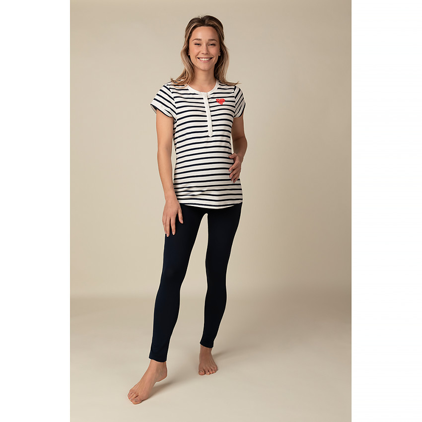 Μονόχρωμο Παντελόνι Πιτζάμας Εγκυμοσύνης 