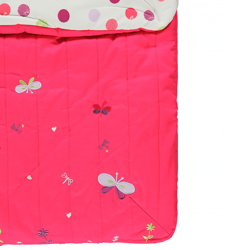 Nid d'ange en popeline doublé jersey patchs papillons et fleurs  Additional Nid d'ange en popeline doublé jersey patchs papillons et fleurs