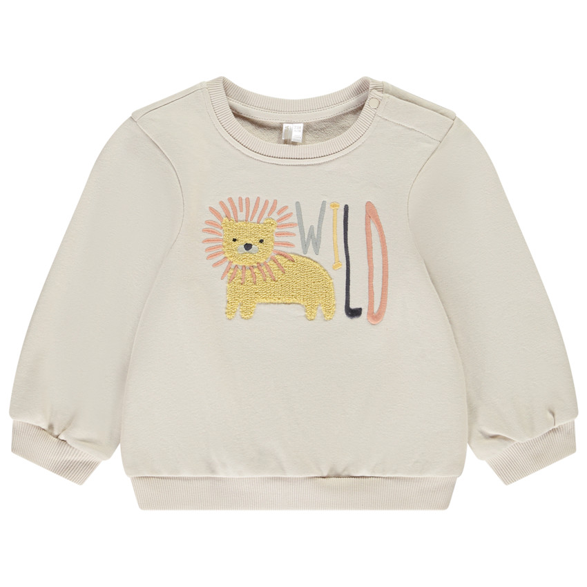 Sweat en molleton avec broderie bouclette pour bébé garçon 