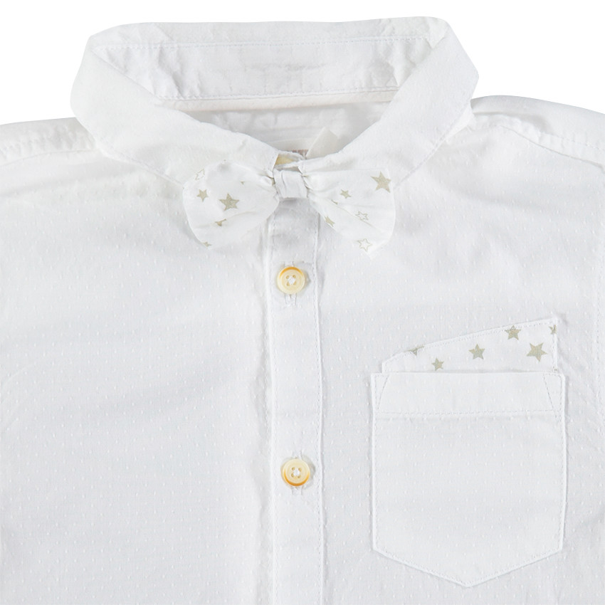 Μακρυμάνικο πουκάμισο με αφαιρούμενο παπιγιόν  Additional Μακρυμάνικο πουκάμισο με αφαιρούμενο παπιγιόν