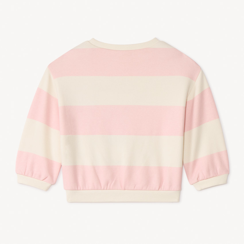 Φούτερ oversized με ρίγες και κεντημένα για κορίτσια μωρά 