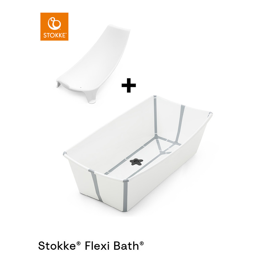 Σετ αναδιπλούμενης μπανιέρας Flexi Bath XL με λευκό transat μπάνιου 