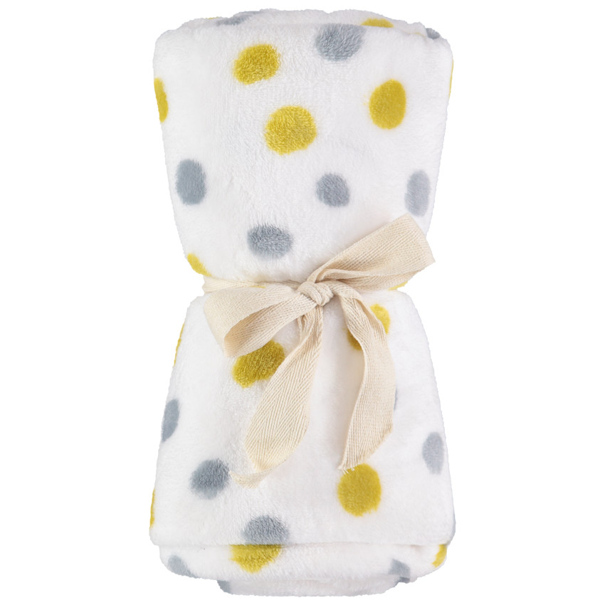 Κάλυμμα από sherpa με πουά σχέδιο 