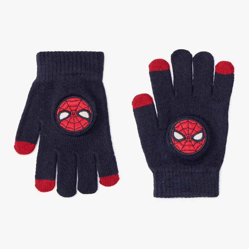 Γάντια πλεκτά με κεντητό patch Spider-Man αγόρι 