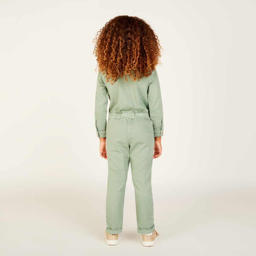 Μακριά τζιν φόρμα σε ομοιόμορφο σχέδιο για κορίτσι 