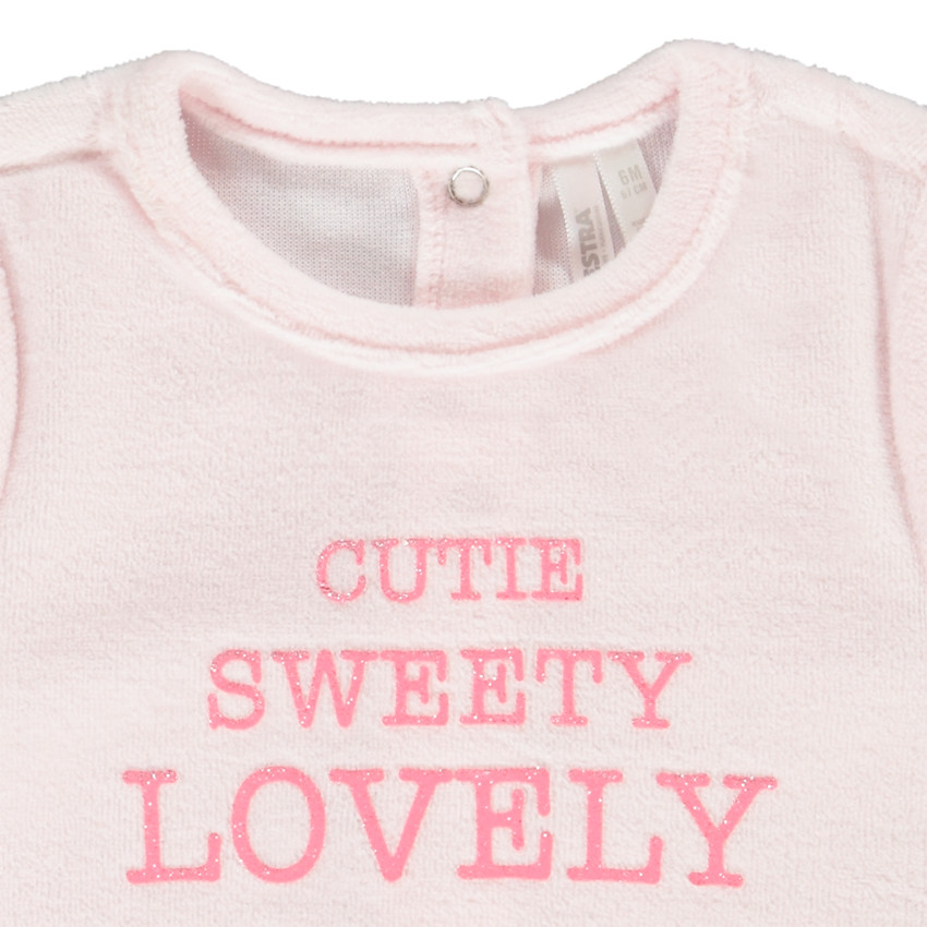 Pyjama 2 pièces en velours pour bébé fille 