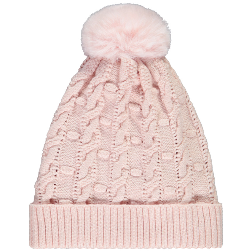 Σκουφάκι πλεκτό με πον πον για κορίτσι 