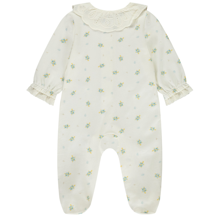 Υπνοσάκος με σχέδιο χελώνες και κέντημα για κορίτσι 