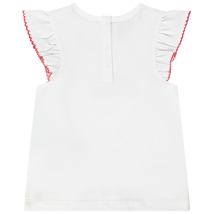 T-shirt κοντομάνικο με φλοράλ σχέδιο για bebe κορίτσι 