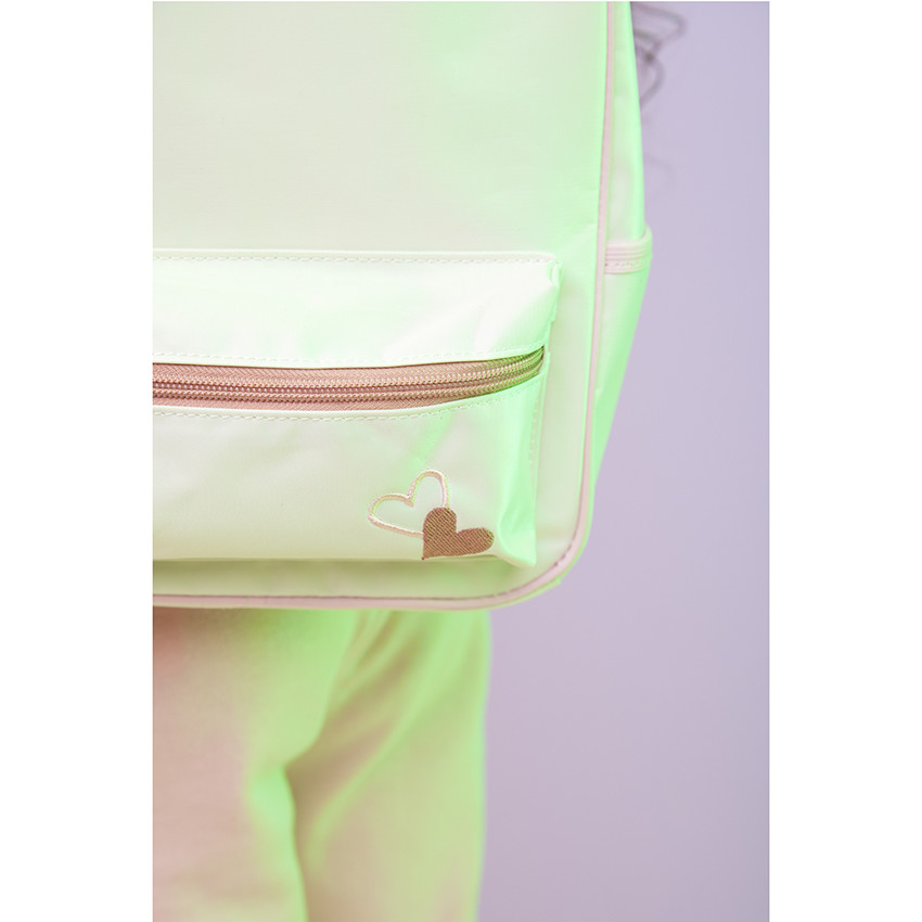 Αδιάβροχο σακίδιο πλάτης με κέντημα καρδιάς για κορίτσια 