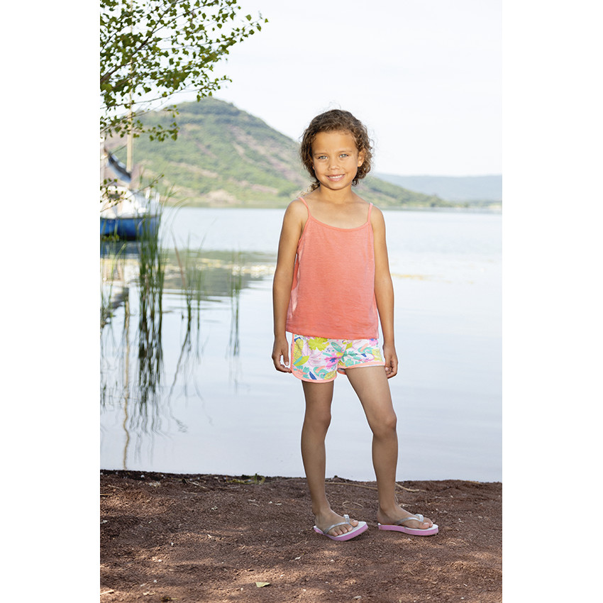 Σετ από 3 μονόχρωμα αμάνικα μπλουζάκια με λεπτές τιράντες για κορίτσι 