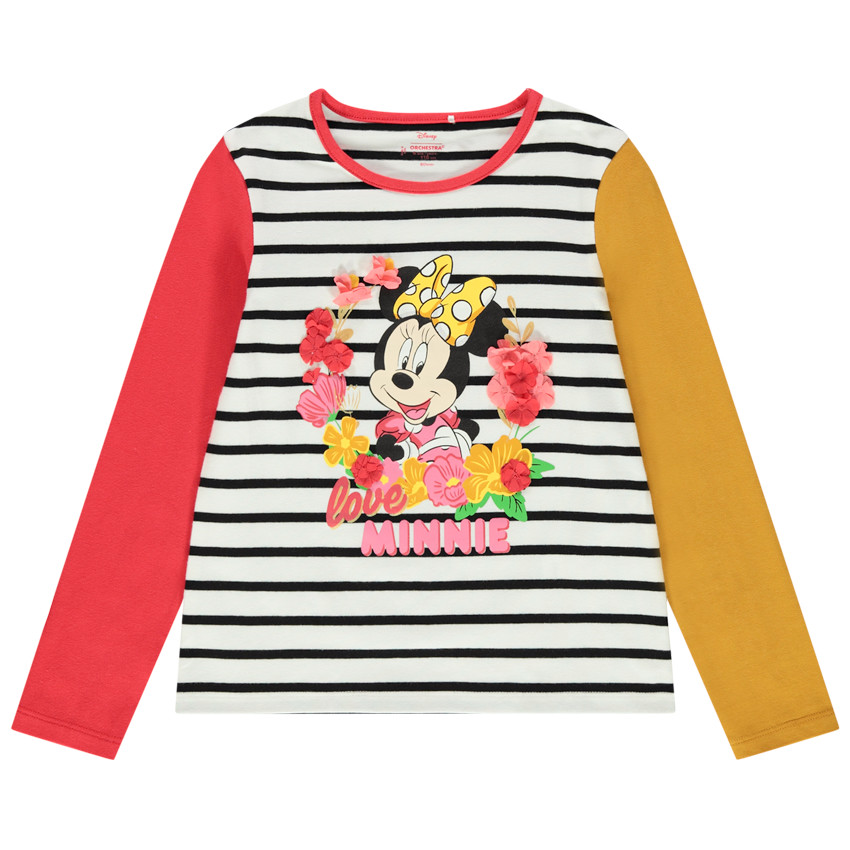 T-shirt à manches longues contrastées print Minnie Disney  Additional T-shirt à manches longues contrastées print Minnie Disney