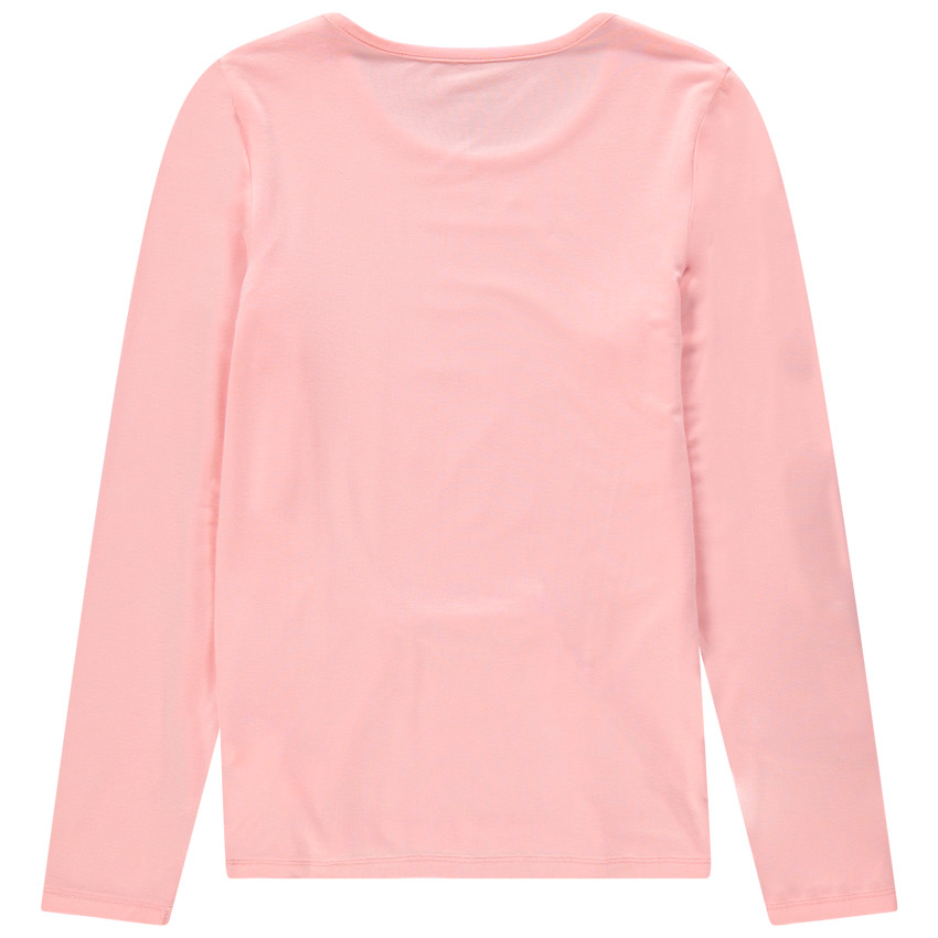 Μακρυμάνικη μπλούζα από βισκόζη με δέσιμο και στάμπα 