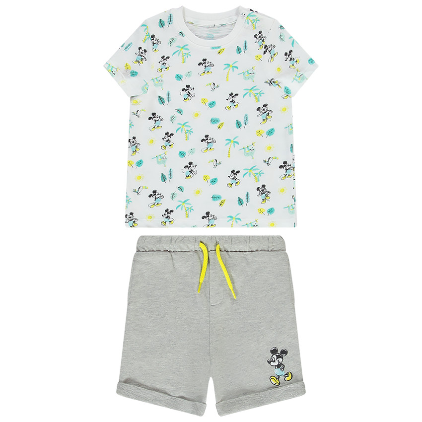 Ensemble de plage t-shirt et bermuda Mickey Disney  
