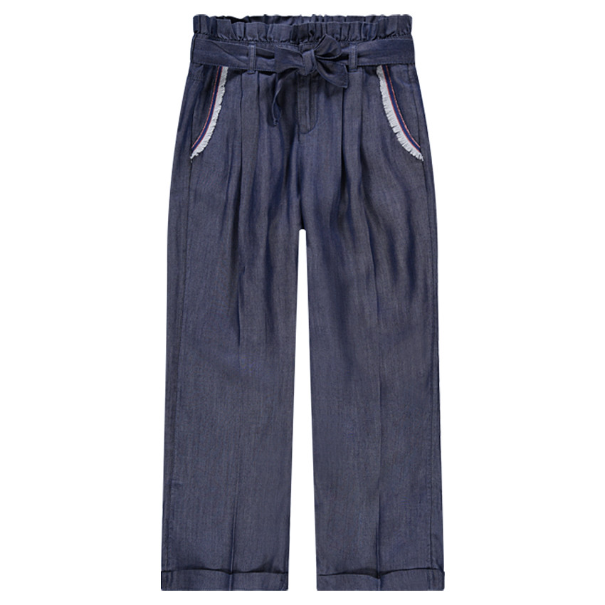 Παιδικά - Κάπρι από σαμπρέ ύφασμα με τσέπες και σιρίτια 