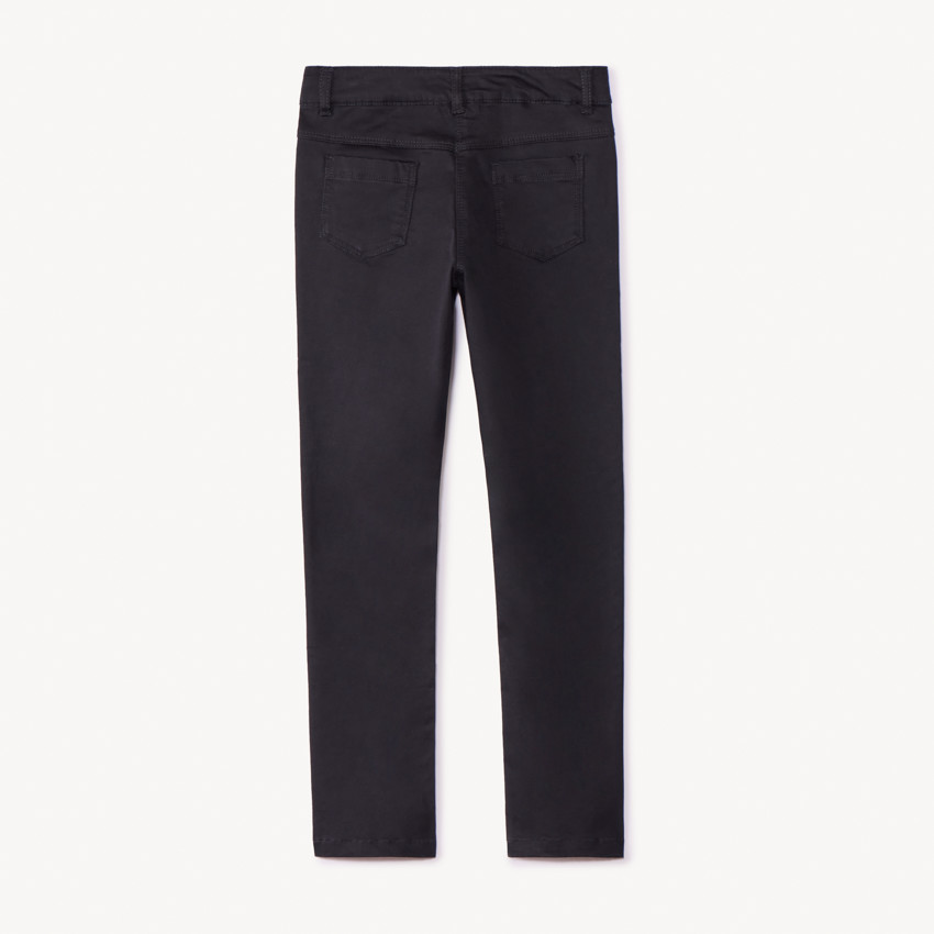 Παντελόνι slim από twill μονόχρωμο κορίτσι 