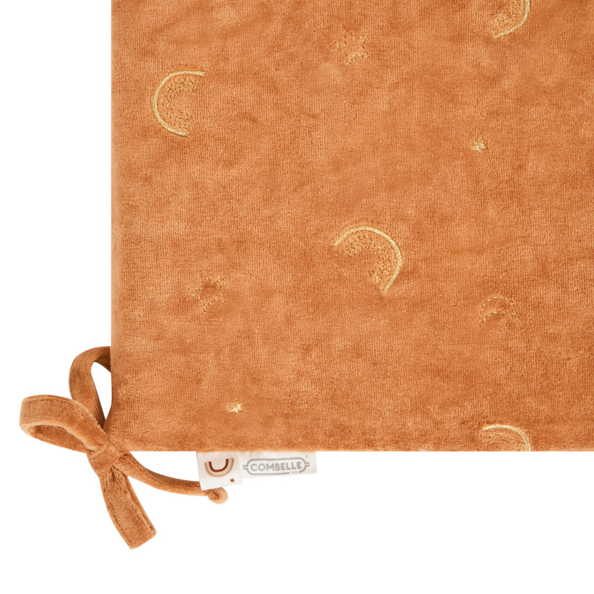 Tour de lit en velours Douce Hirondelle camel 