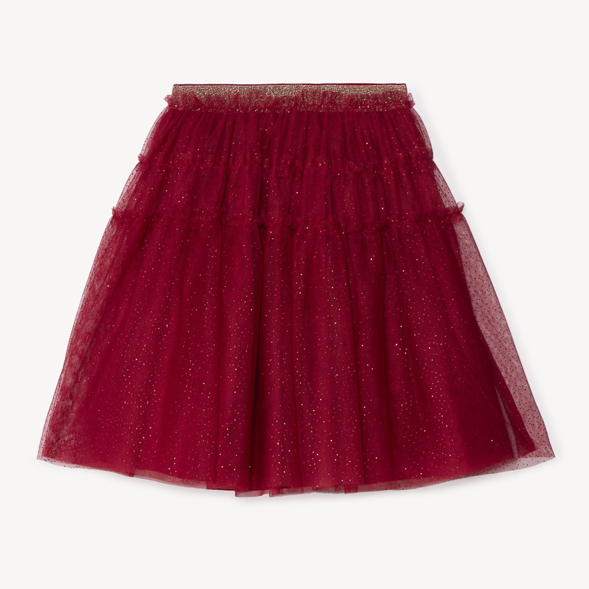 Jupe de fête en tulle pailleté pour fille 
