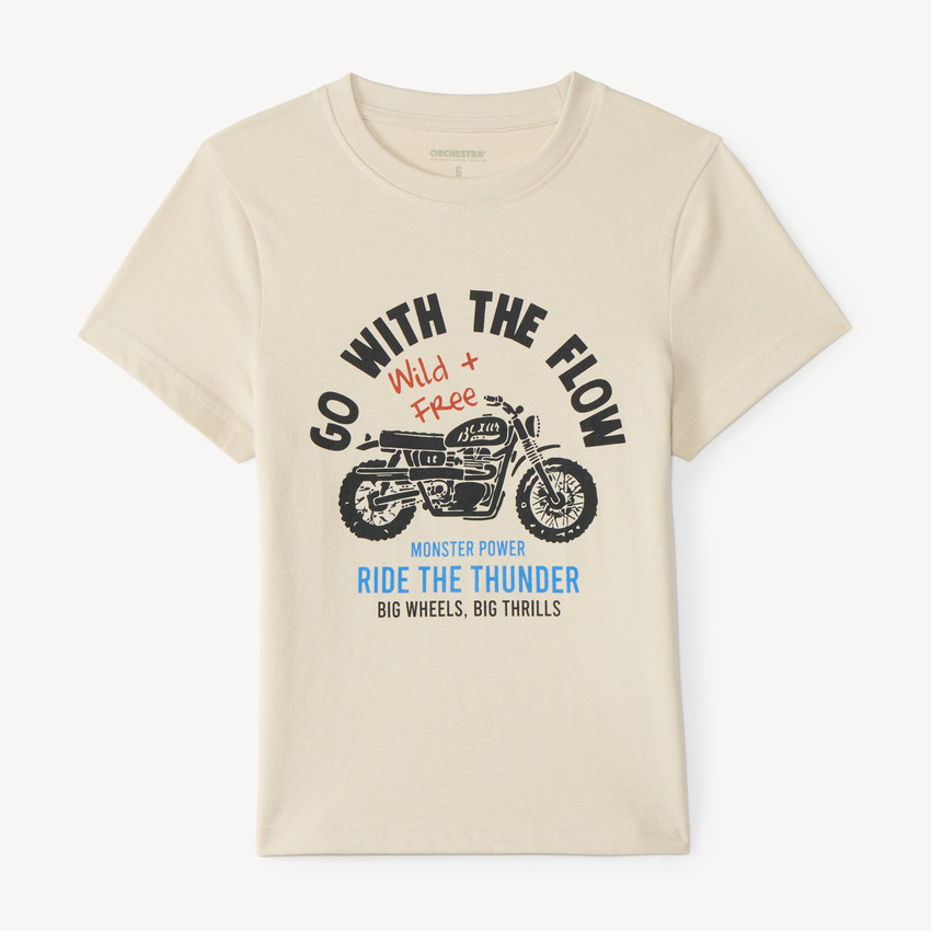T-shirt αγοριών κοντό μανίκι με τύπωμα φαντασίας 