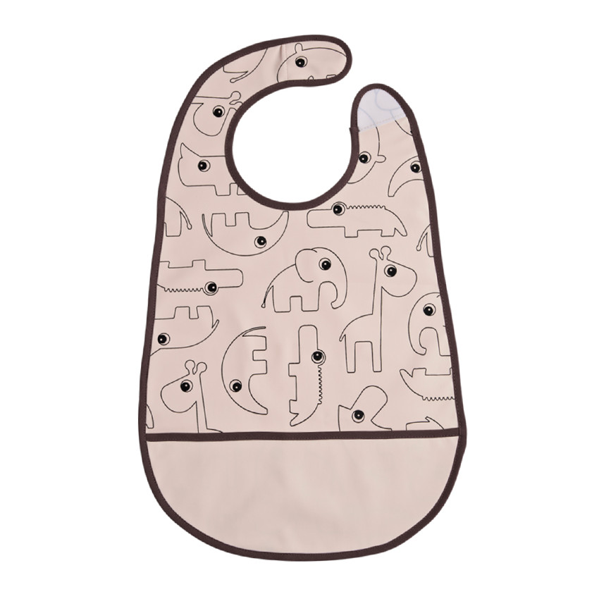 Σαλιάρα με βέλκρο-Contour, powder 