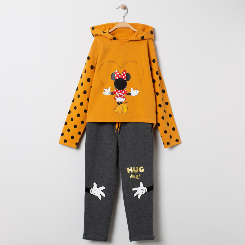 Jogging en molleton à pois et print Minnie Disney doré   Additional Jogging en molleton à pois et print Minnie Disney doré