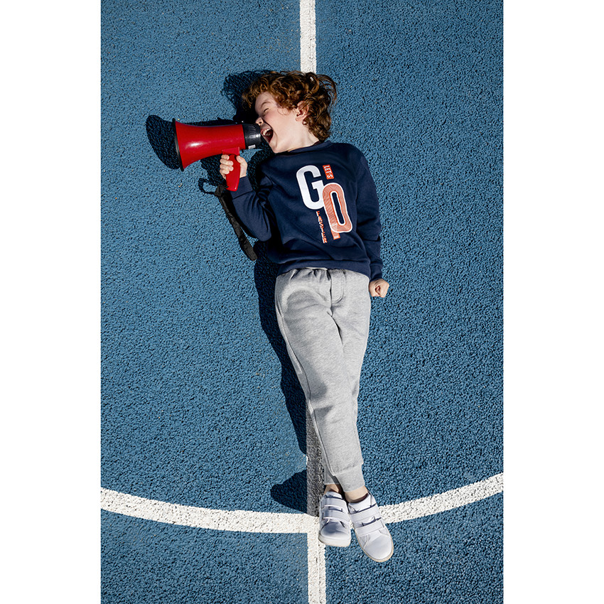 Jogging molleton με μήνυμα σχέδιο για αγόρι 