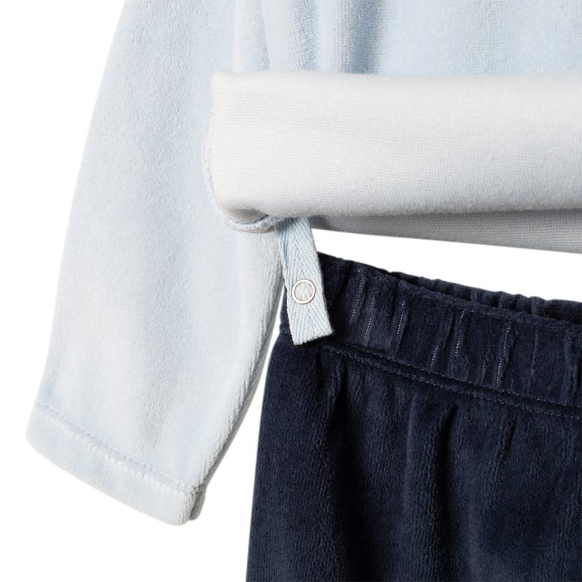 Πιτζάμα βελουτέ με μήνυμα σχέδιο για bebe αγόρι 