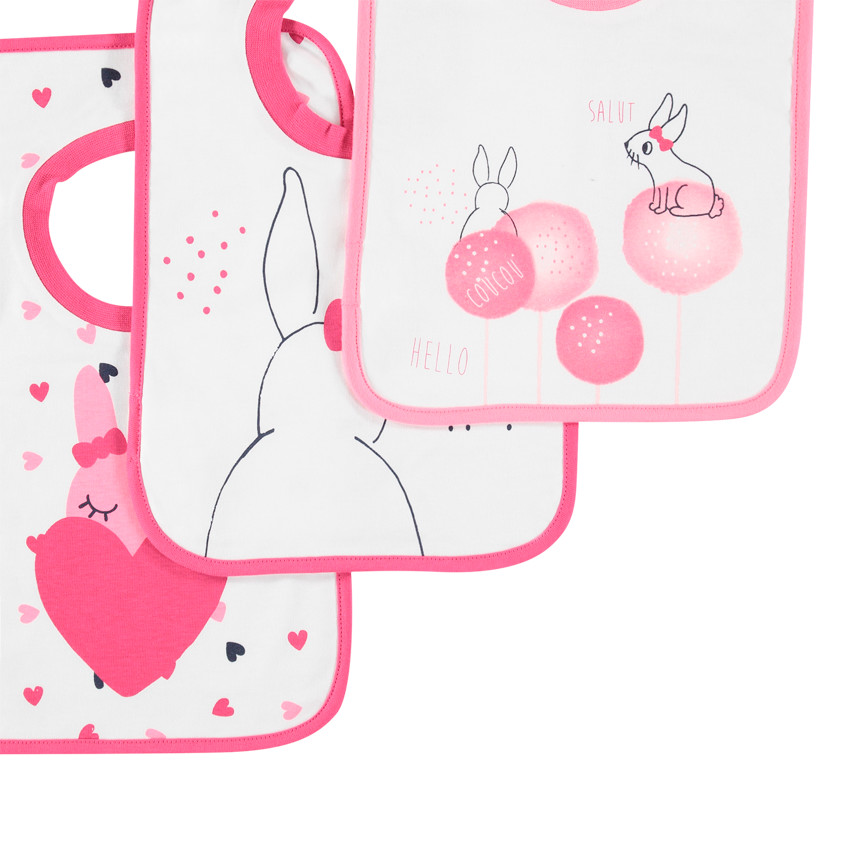 Σετ από 3 βαμβακερές ποδιές με σχέδιο λαγουδάκι  Additional Σετ από 3 βαμβακερές ποδιές με σχέδιο λαγουδάκι