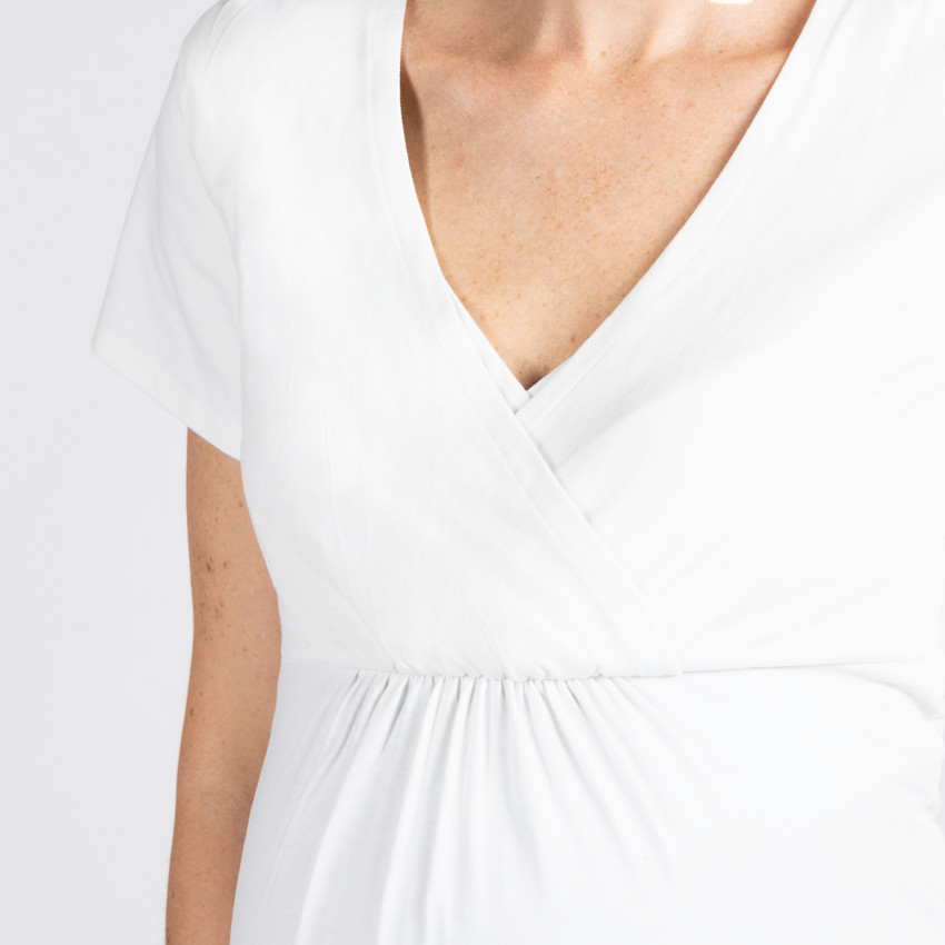 Κοντό Μπλουζάκι Εγκυμοσύνης Και Θηλασμού Με Στάμπα 