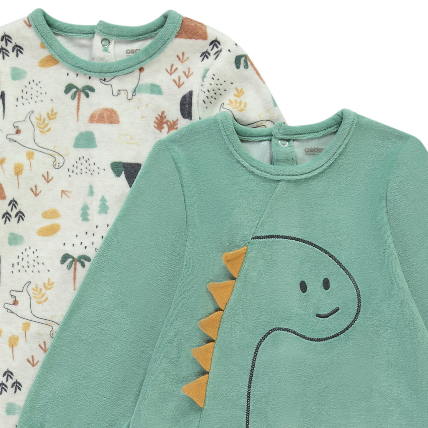 Σετ από 2 βελουτέ φορμάκια δεινοσαύρων για μωρό αγόρι με διαφορετικές ανοίξεις ανάλογα με την ηλικία 