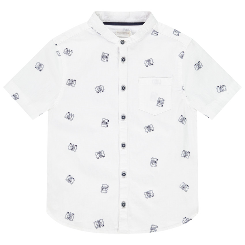 Πουκάμισο κοντομάνικο γιακάς mao για αγόρι 