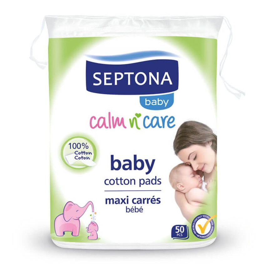 Septona Baby Calm n' Care Cotton Pads, Δίσκοι για Απαλό Καθαρισμό 50τμχ 