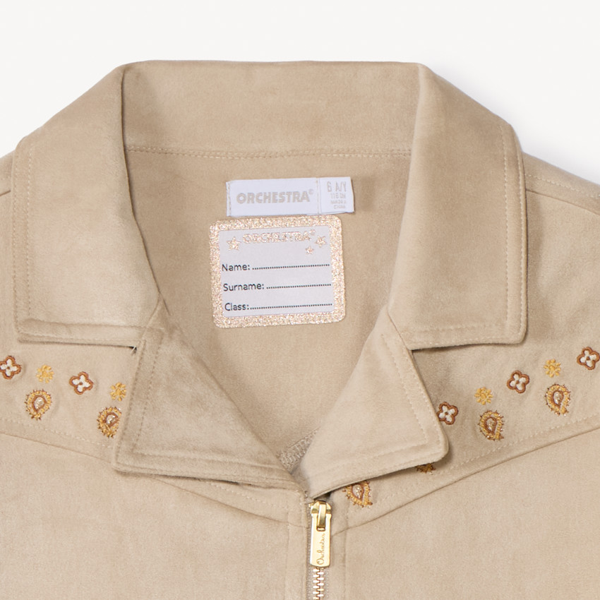 Τέλειο σε σουέτ με κεντήματα paisley για κορίτσι 