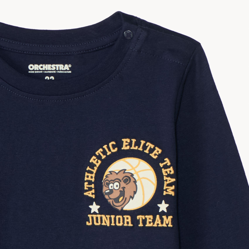 Τ-shirt μακρυμάνικο για αγόρι μωρό με σχέδιο μπάσκετ 