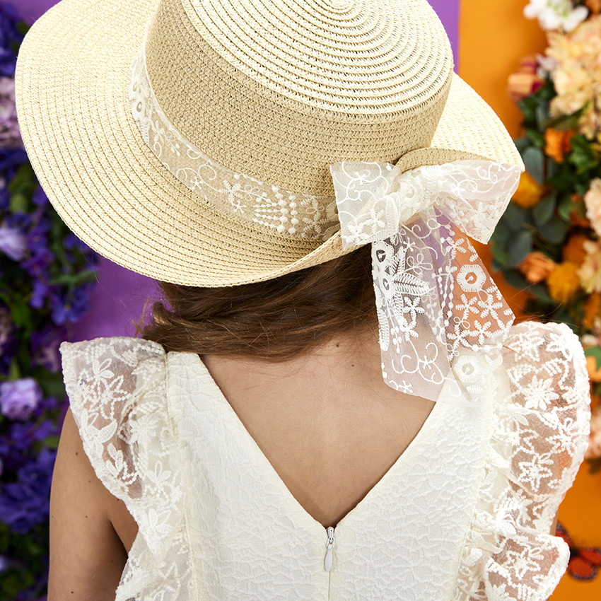 Γιορτινό φόρεμα jacquard με κεντημένα μανίκια για κορίτσι 