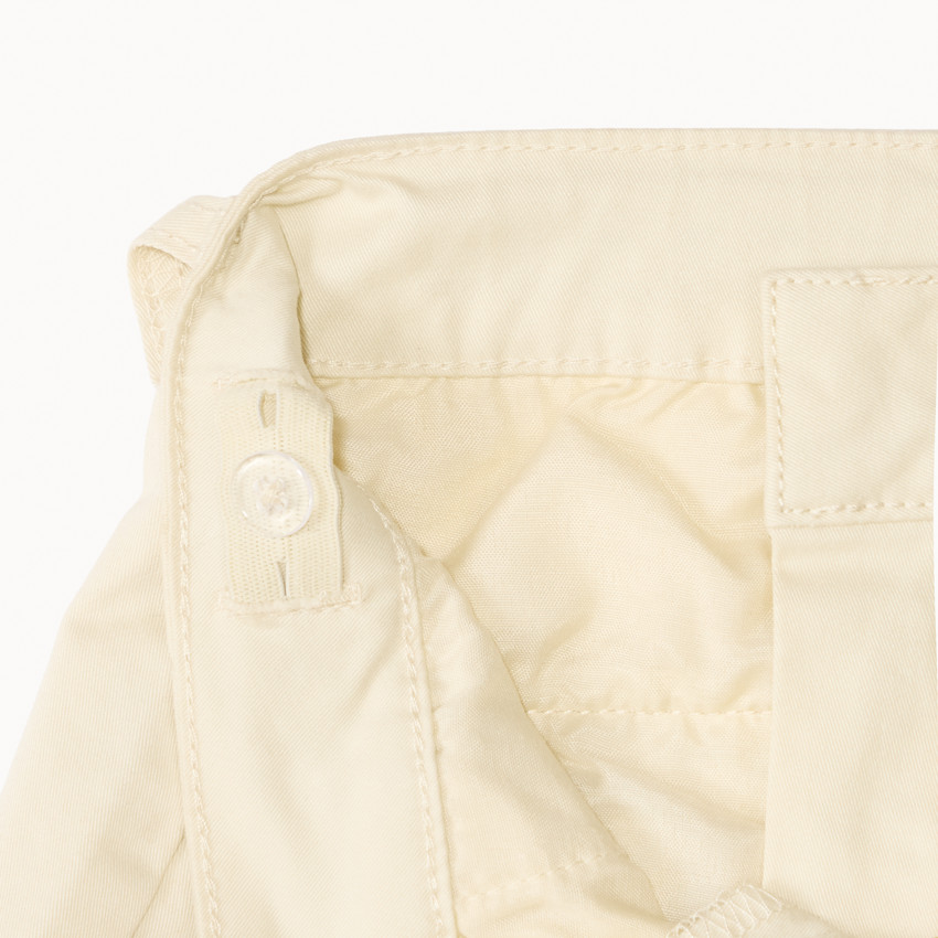 Σορτς twill μονόχρωμο effet πιέτα για κορίτσι 