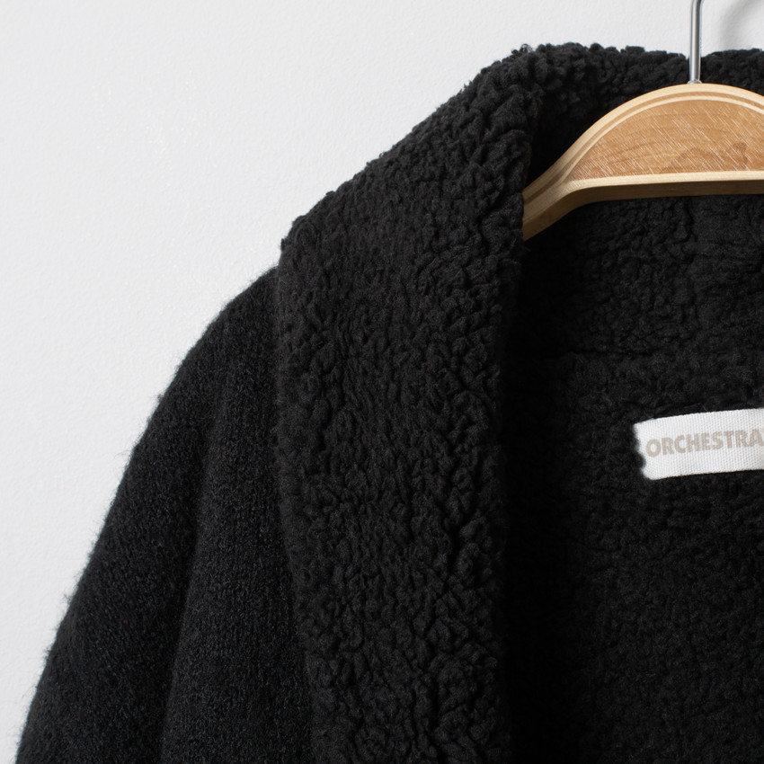 Gilet en tricot doublé sherpa à motif ethnique et ceinture 