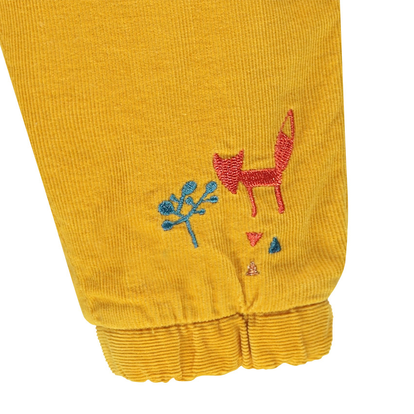 Κοτλέ παντελόνι με ζέρσεϊ επένδυση 