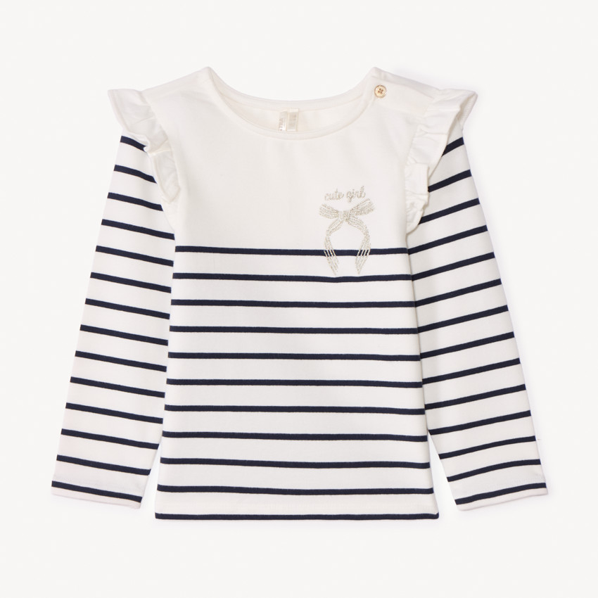 Μαρινιέρα φούτερ με δαντέλες για κορίτσι μωρού 