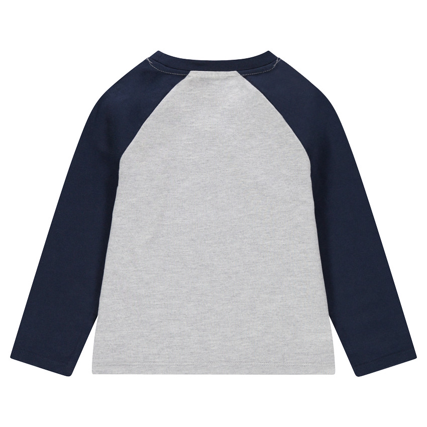 Δίχρωμη μακρυμάνικη μπλούζα από ζέρσεϊ με στάμπα ©Transformers 