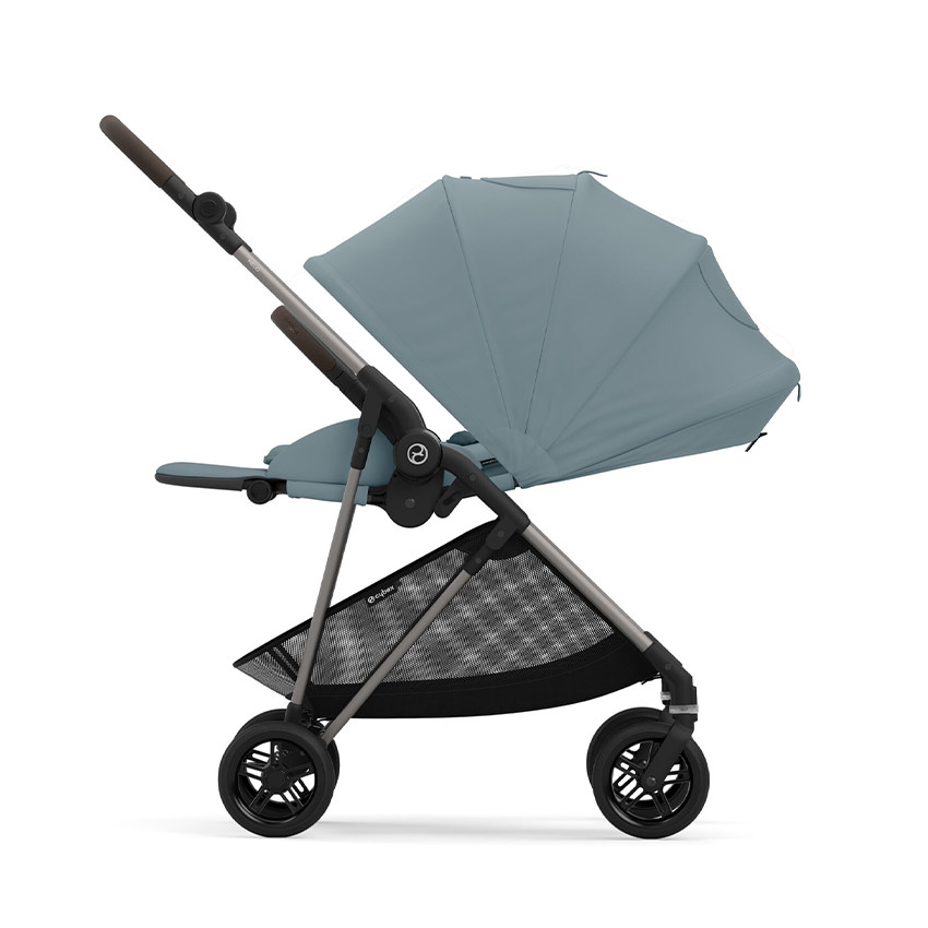 Poussette compacte légère Melio 4 taupe/stormy blue 