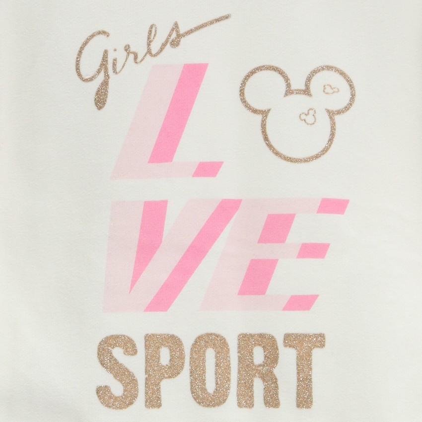 Gilet à capuche en molleton colorblock et badge Minnie Disney pour fille 