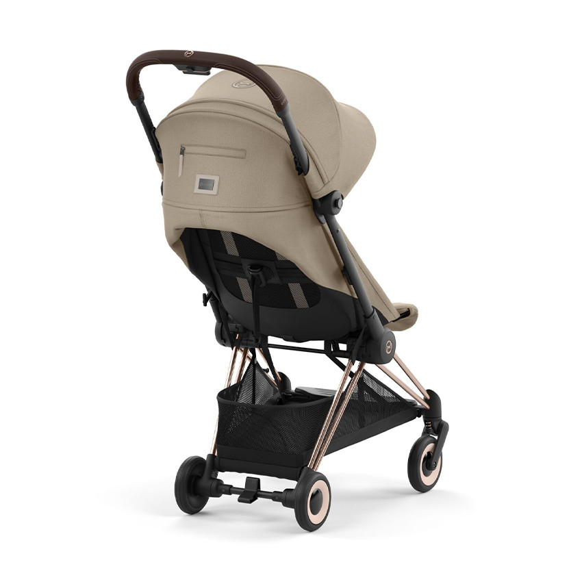 Compact καρότσι Coya ροζ χρυσό - Κάθισμα μπεζ 